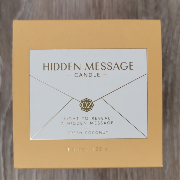 Fresh Coconut Scented Soy Wax Candle - Hidden Message - "You Make Me Melt" - Picture 3 of 4